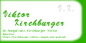 viktor kirchburger business card